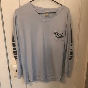 VS PINK oversized long sleeve tee